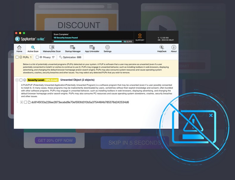 Detection & Removal of Potentially Unwanted Programs & Privacy Issues