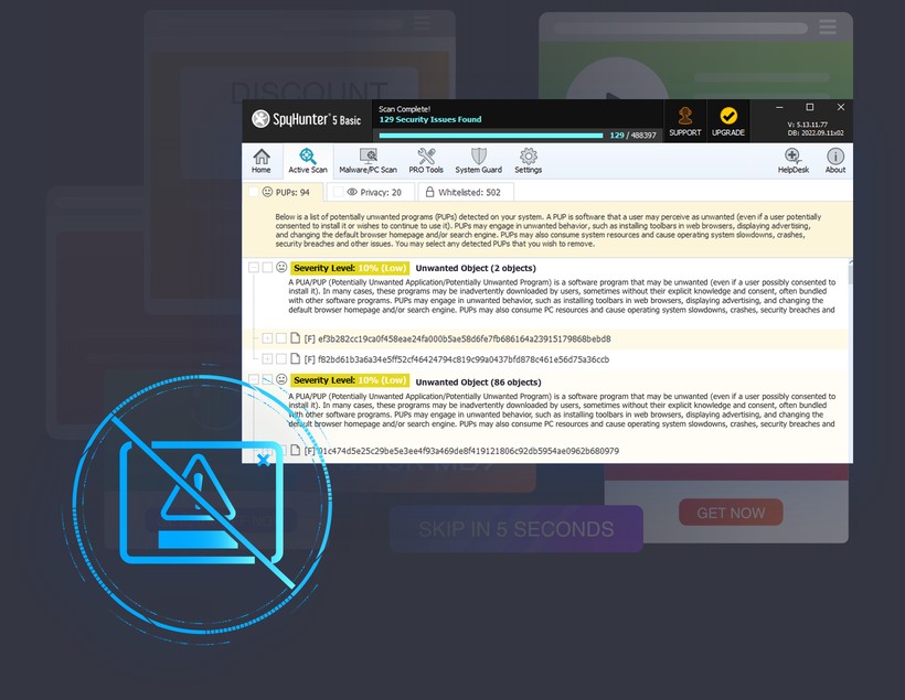 Detection & Removal of Potentially Unwanted Programs & Privacy Issues